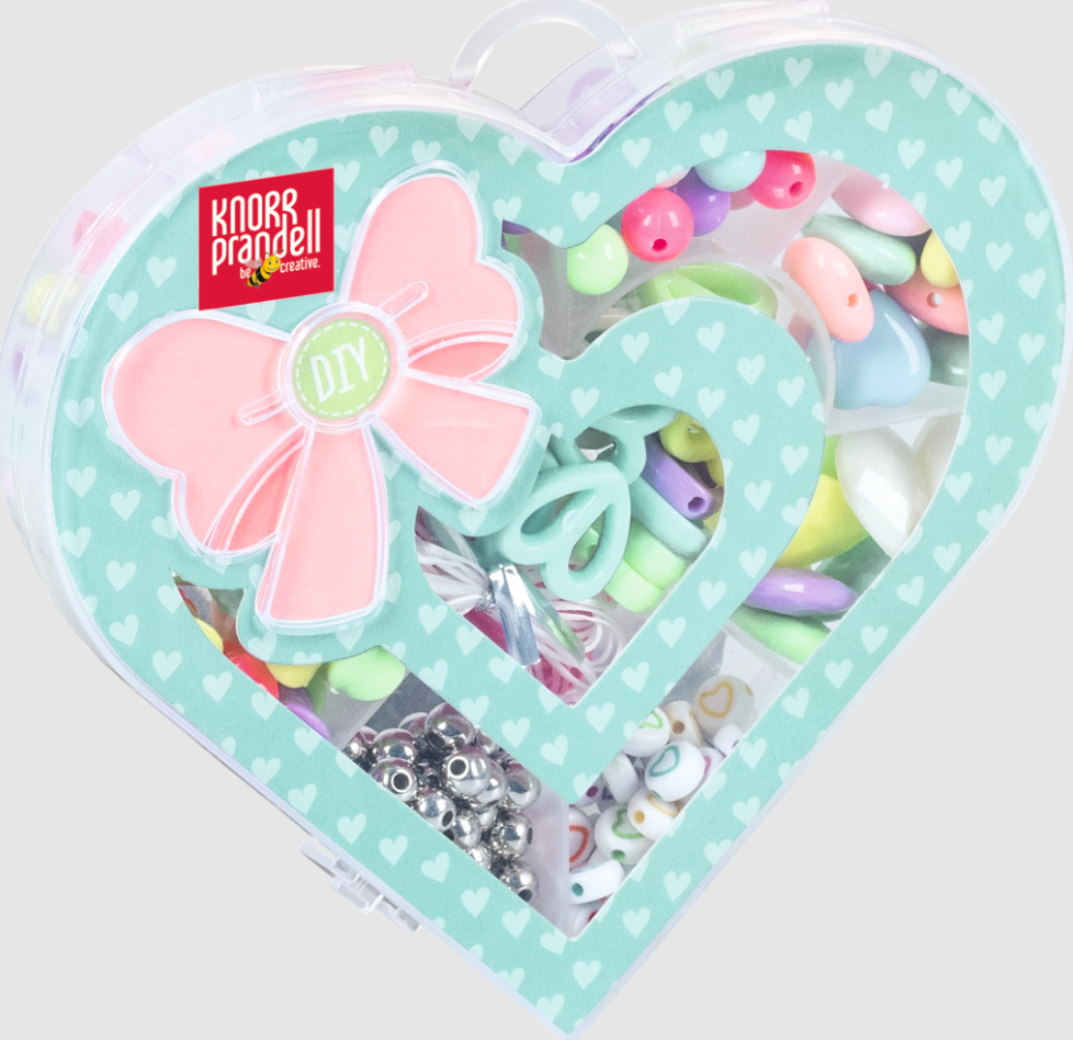 Jewellery set Heart,  multicoloured, pastel